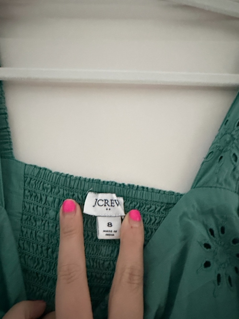 J. Crew Teal Eyelet Midi Dress - Picture 7 of 7